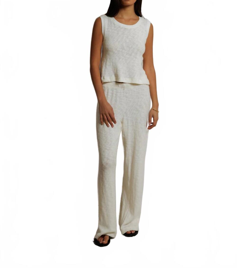 NEW PERFECTWHITETEE kala crop tank top in natural